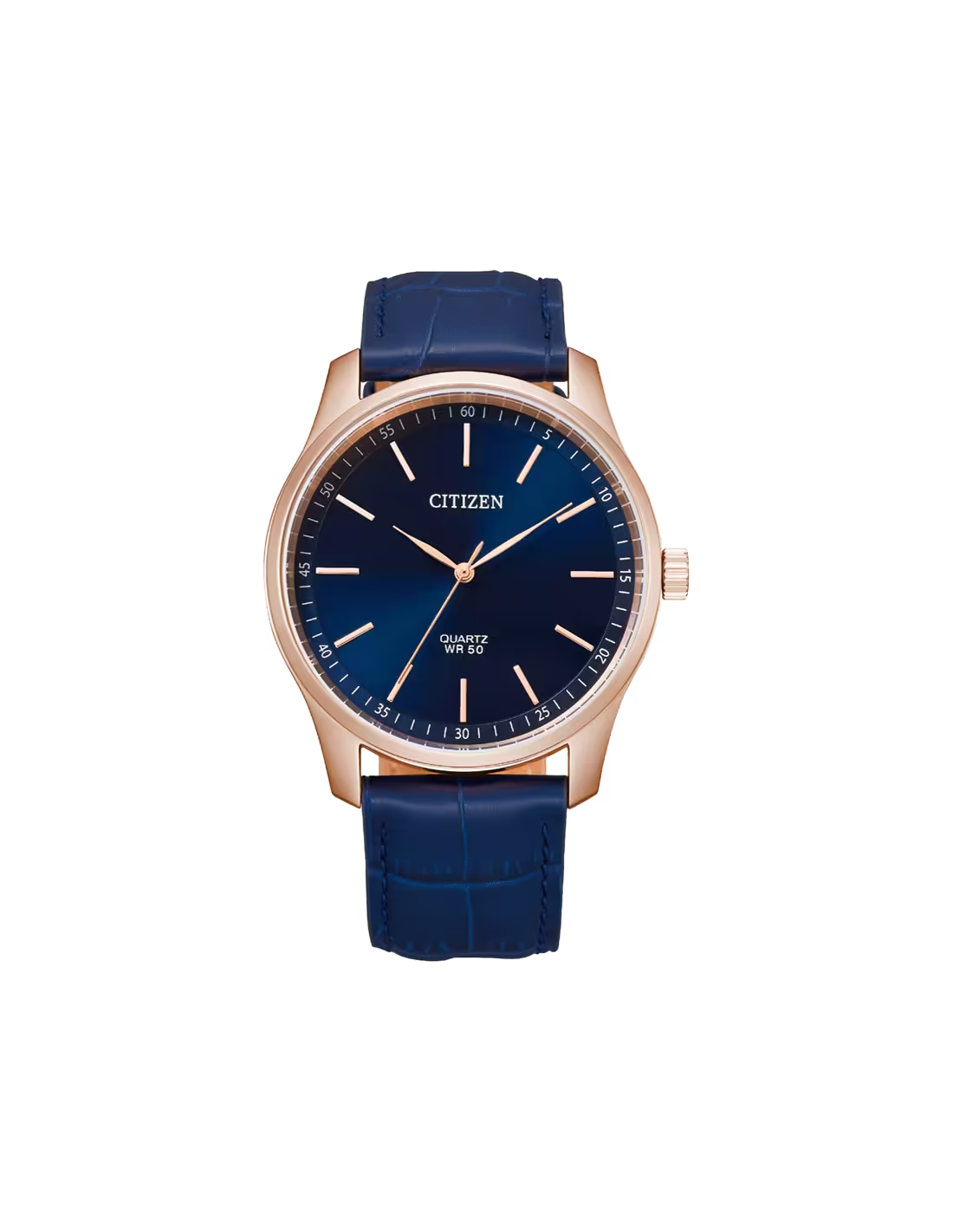CITIZEN Leather Quartz Analog Blue Dial Men Watch-Bh5003-00L, Blue Band