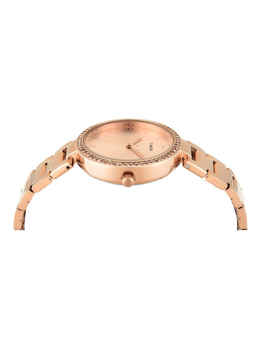 Timex Trendline Round 21mm Rose Gold Dial Analog Women Watch - TWEL18718