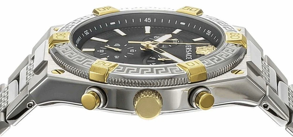 Versace Men's Watch 46mm Black Silver VESO01123