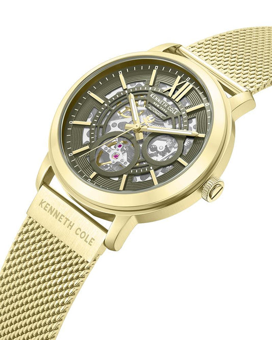 KENNETH COLE Aurora Stainless Steel Skeleton Analog Watch - KCWGY0081203MNW