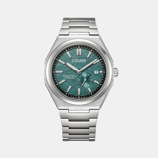 Citizen Zenshin Men Automatic Blue Dial Analog Stainless Steel Watch NJ0180-80X