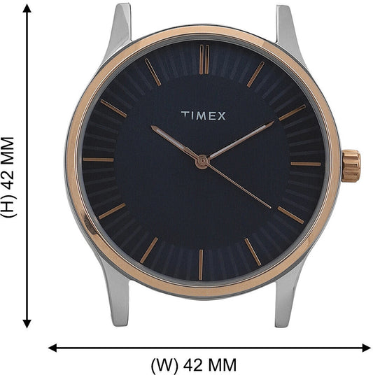 TIMEX Round 42mm Blue Dial Analog Watch - For Men TW0TG8303