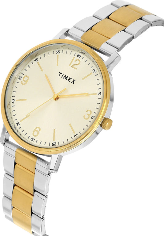 TIMEX Trendline Round 41mm Champagne Dial Analog Watch - For Men TW0TG8028
