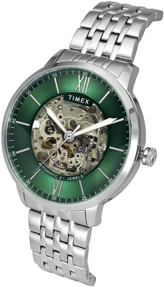 TIMEX Signio Round 42mm Green Dial Analog Watch - For Men TWEG23502