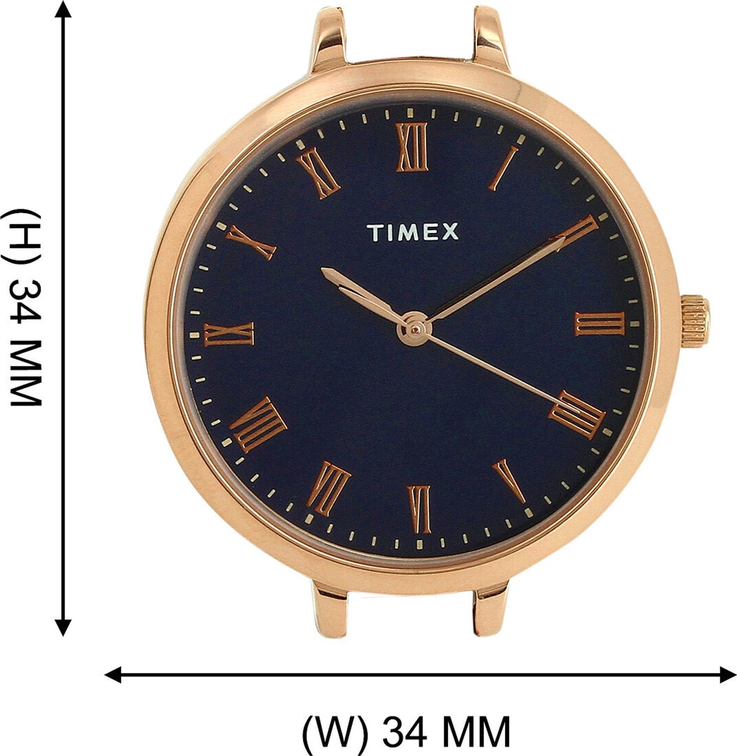 TIMEX Round 34mm Blue Dial Analog Watch - For Women TWEL12816