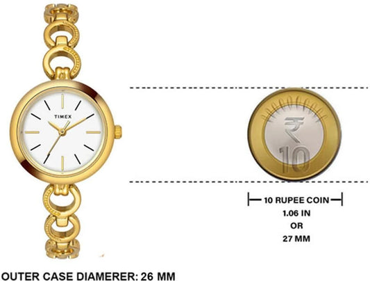 TIMEX Trendline Round 26mm White Dial Analog Watch - For Women TWEL11433