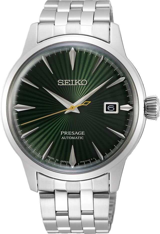 Seiko Presage Men Automatic Green Dial Analog Stainless Steel Watch SRPE15J1