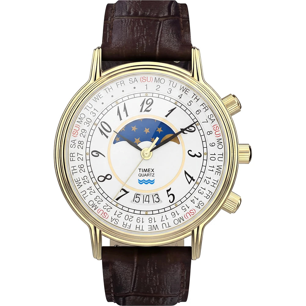 Timex LAB TW2Y99000 Timex 1990 Moon Phase and Calendar Dial Reissue Watch