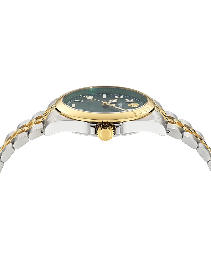 Versace Anteo Men Quartz Green Dial Analog Stainless Steel Watch VE9H00524