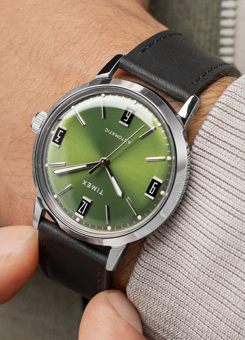 Timex Marlin Automatic 40mm Leather Strap Watch TW2V44600U9