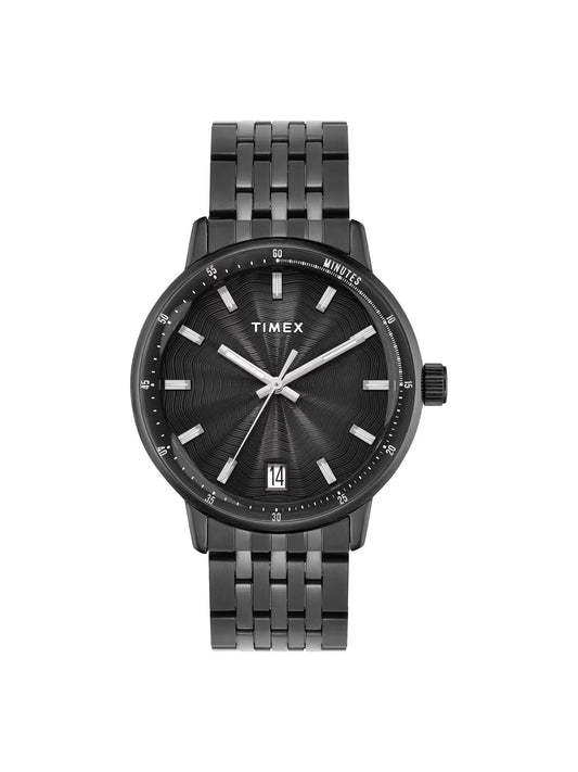 Timex Men Quartz Black Dial Analog Stainless Steel Watch TWEG25410