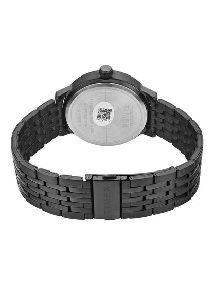 Timex Men Quartz Black Dial Analog Stainless Steel Watch TWEG25410
