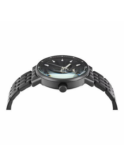 Timex Men Quartz Black Dial Analog Stainless Steel Watch TWEG25410