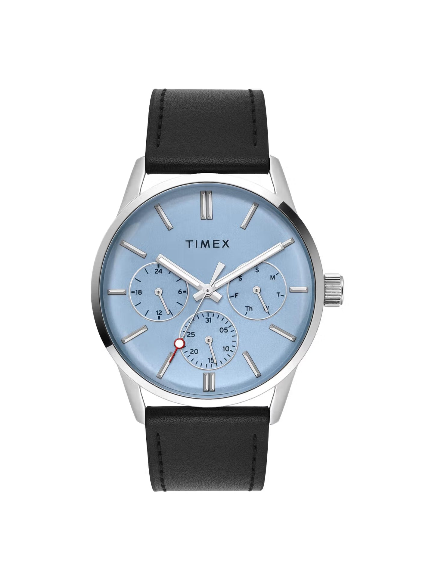 Timex Trendline Men Quartz Blue Dial Multi-Function Leather Watch TWEG25514