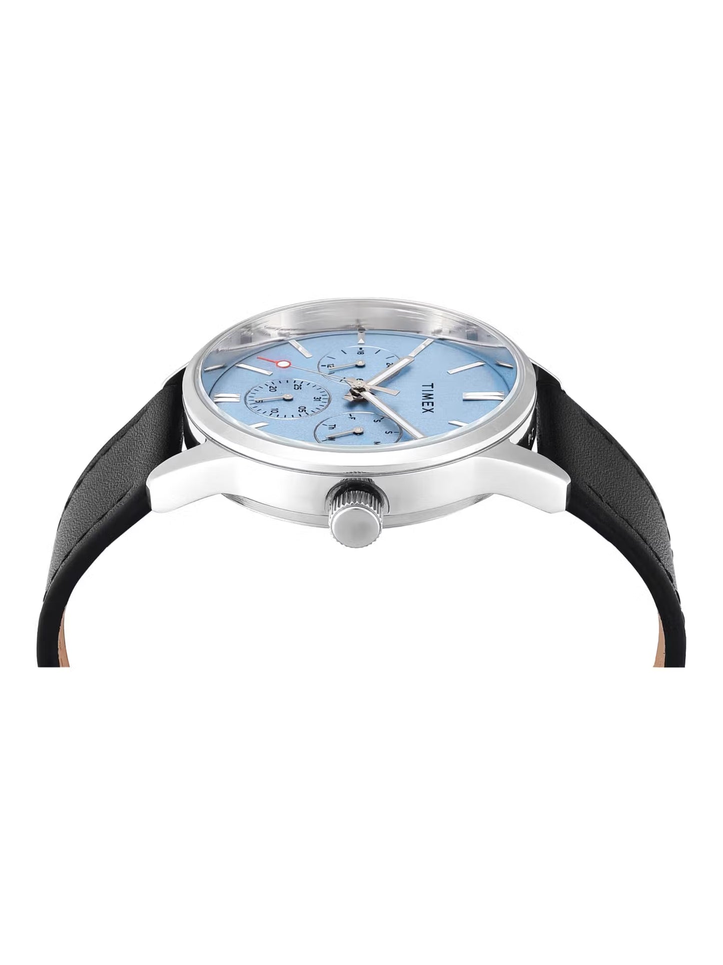 Timex Trendline Men Quartz Blue Dial Multi-Function Leather Watch TWEG25514
