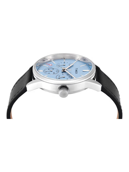 Timex Trendline Men Quartz Blue Dial Multi-Function Leather Watch TWEG25514