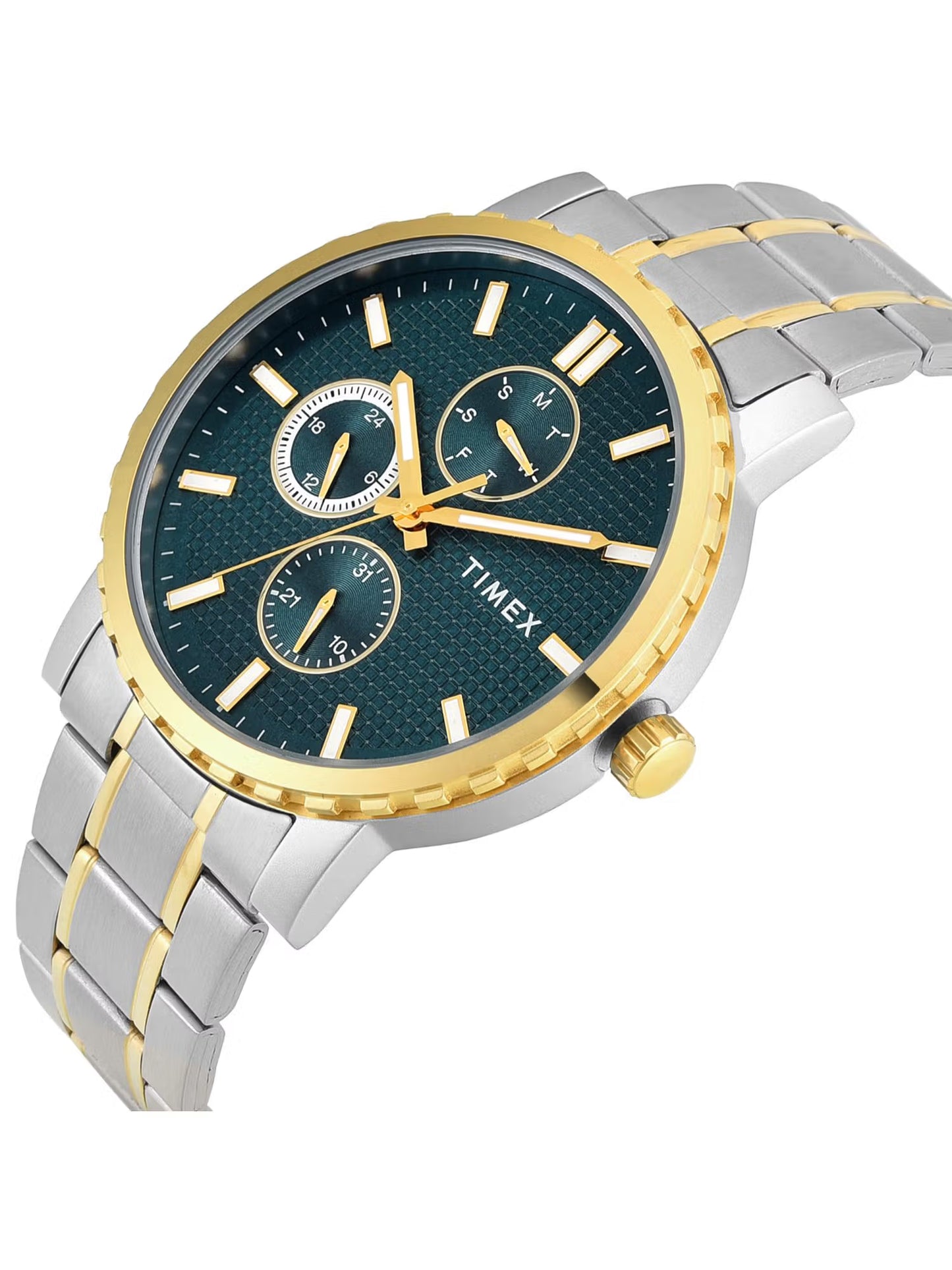 Timex Trendline Men Quartz Blue Dial Multi-Function Stainless Steel Watch TWEG34701