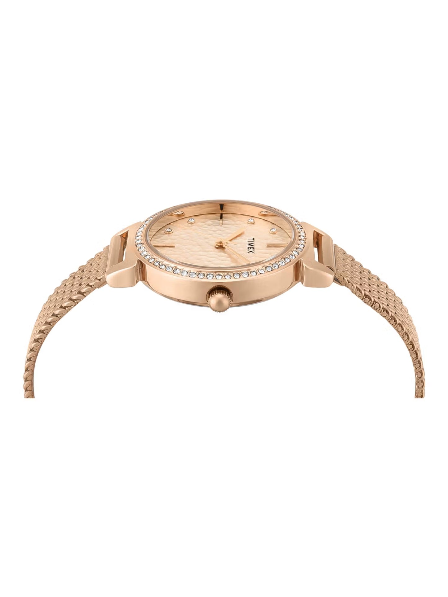 Timex Trendline Women Quartz Rose Gold Dial Analog Stainless Steel Watch TWEL22304