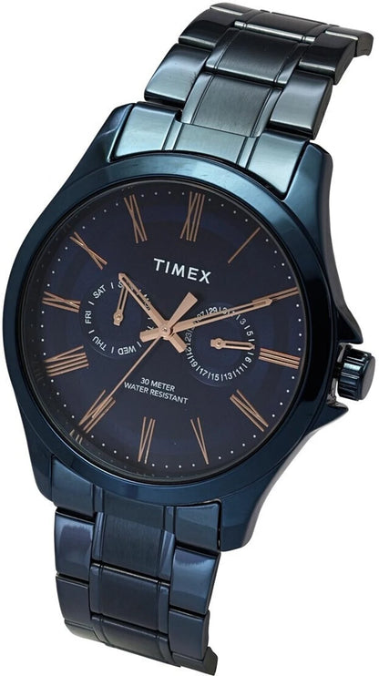 TIMEX Trendline Round 42mm Blue Dial Analog Watch  - For Men TW000X137