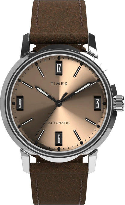 TIMEX Marlin Round 40mm Brown Dial Analog Watch  - For Men TW2W33800U9