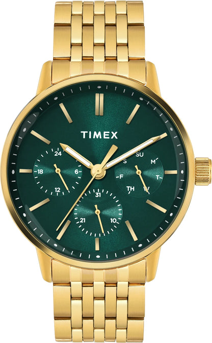 TIMEX Trendline Round 41mm Green Dial Analog Watch  - For Men TWEG25407