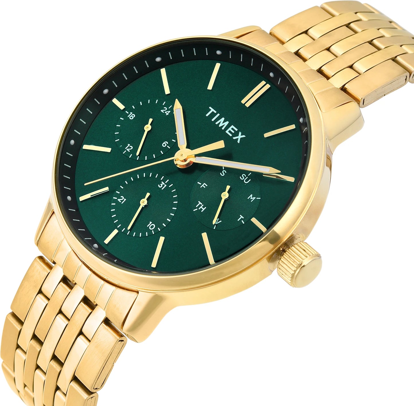TIMEX Trendline Round 41mm Green Dial Analog Watch  - For Men TWEG25407