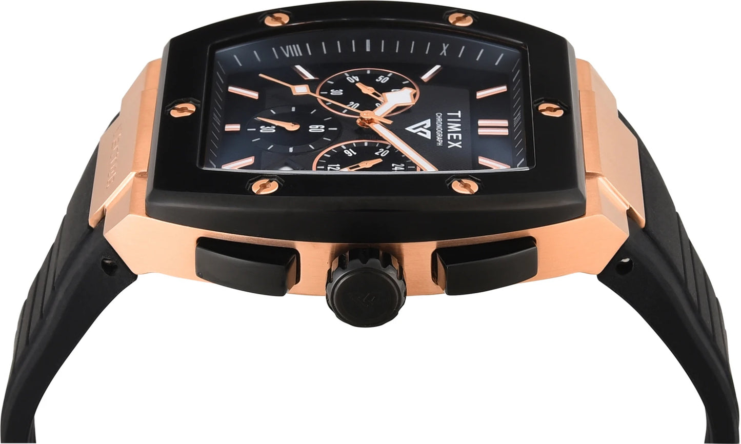 TIMEX Vector Men Black Rectangle Chronograph Dial Analog Watch - TWEG26201