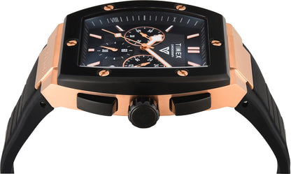 TIMEX Vector Men Black Rectangle Chronograph Dial Analog Watch - TWEG26201