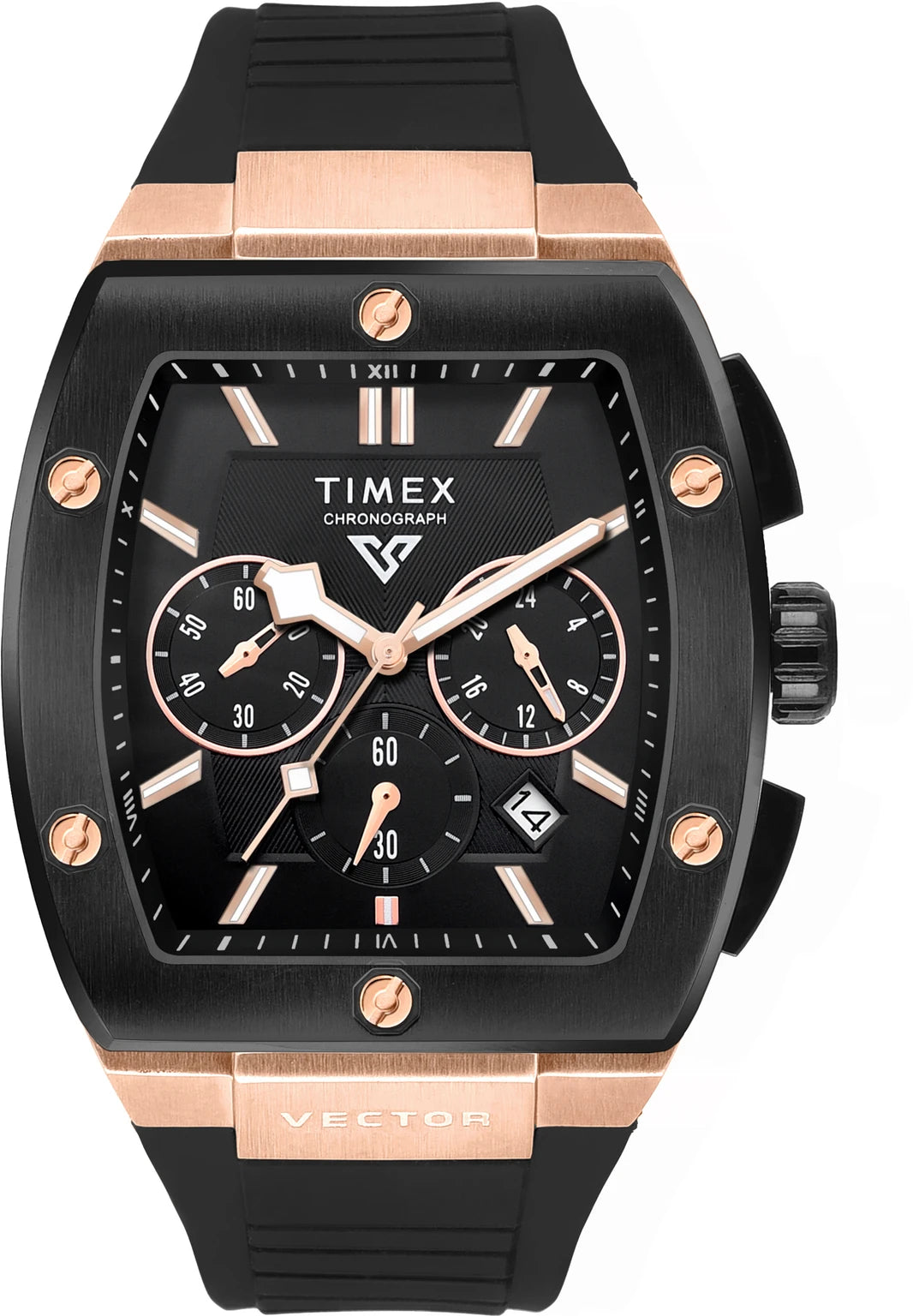 TIMEX Vector Men Black Rectangle Chronograph Dial Analog Watch - TWEG26201