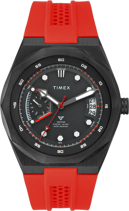 TIMEX Vector Round 43mm Black Dial Analog Watch  - For Men TWEG31001