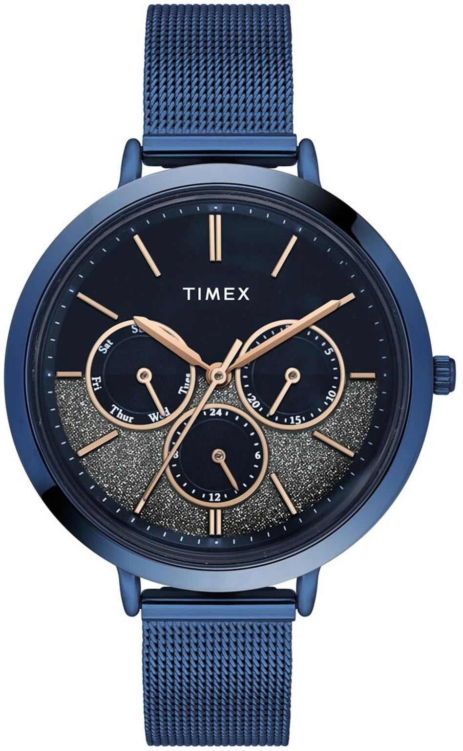 TIMEX Trendline Round 38mm Blue Dial Analog Watch  - For Women TWEL14508