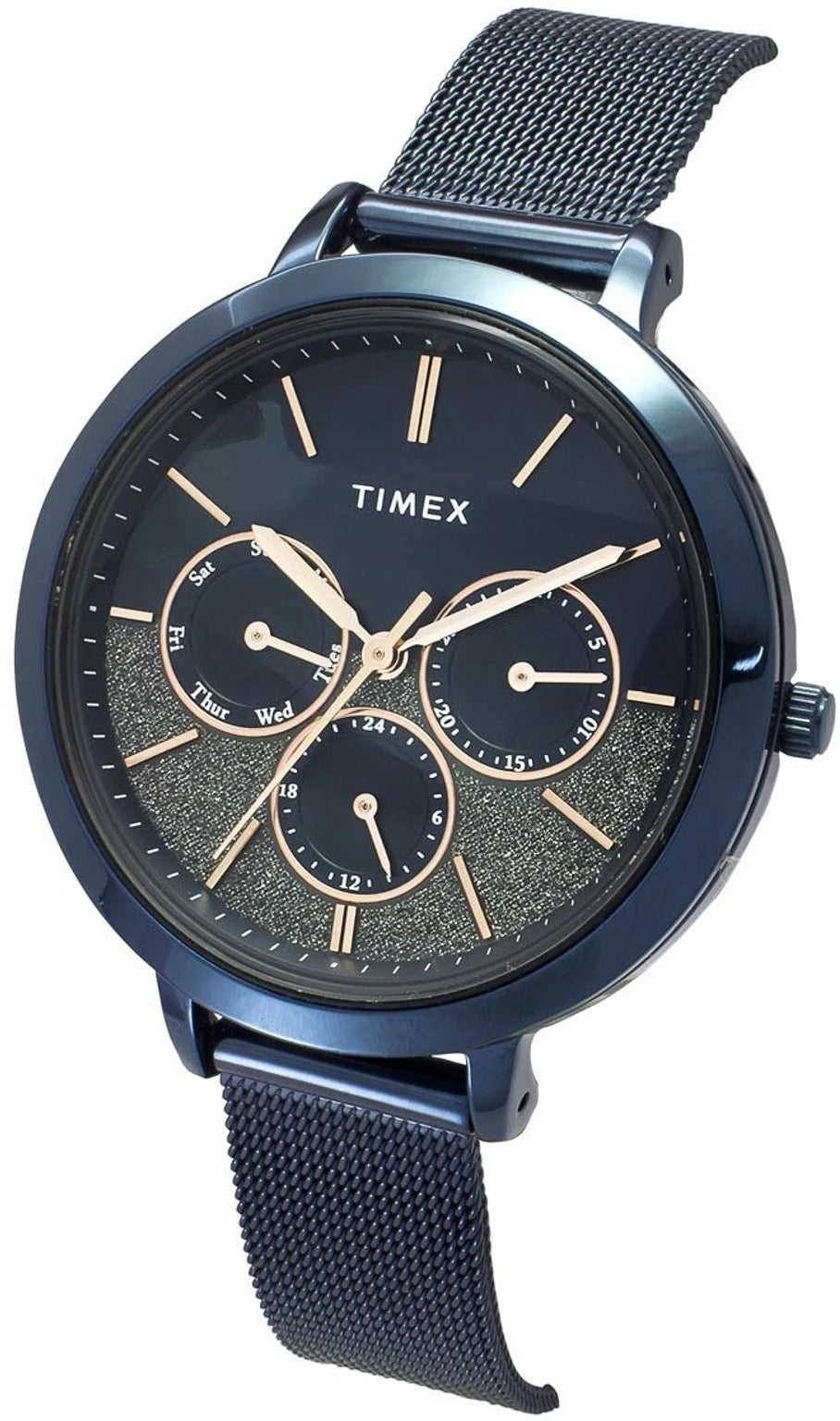 TIMEX Trendline Round 38mm Blue Dial Analog Watch  - For Women TWEL14508