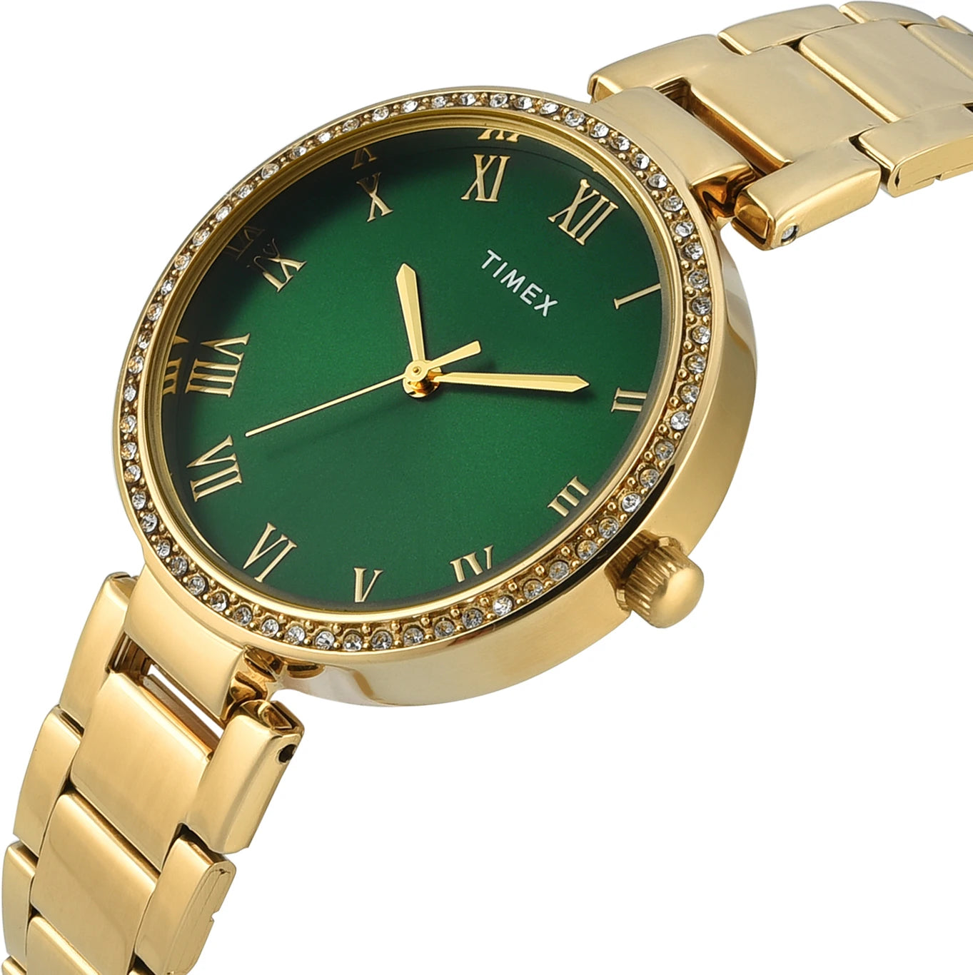 TIMEX Trendline Round 35mm Green Dial Analog Watch TWEL18716