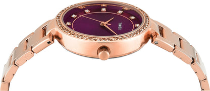 TIMEX Trendline Round 35mm Purple Dial Analog Watch  - For Women TWEL18726