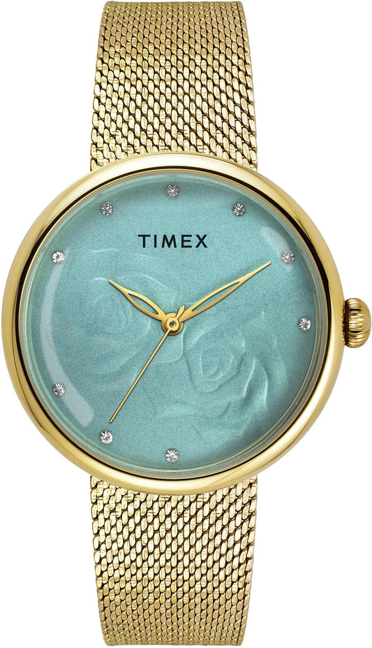 TIMEX Trendline Round 36mm Blue Dial Analog Watch  - For Women TWEL19301