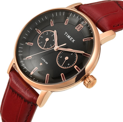 TIMEX Trendline Round 36mm Black Dial Analog Watch  - For Women TWEL20300