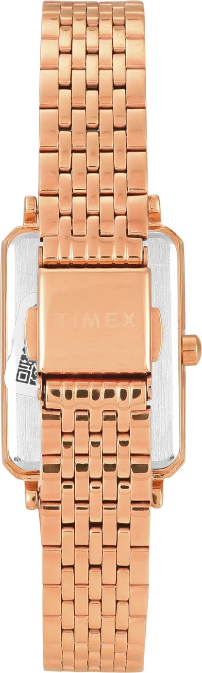 Timex Fashion Women Quartz Blue Dial Analog Stainless Steel Watch TWEL20803