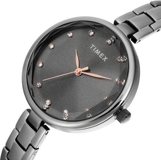 TIMEX Trendline Round 34mm Grey Dial Analog Watch TWEL21703