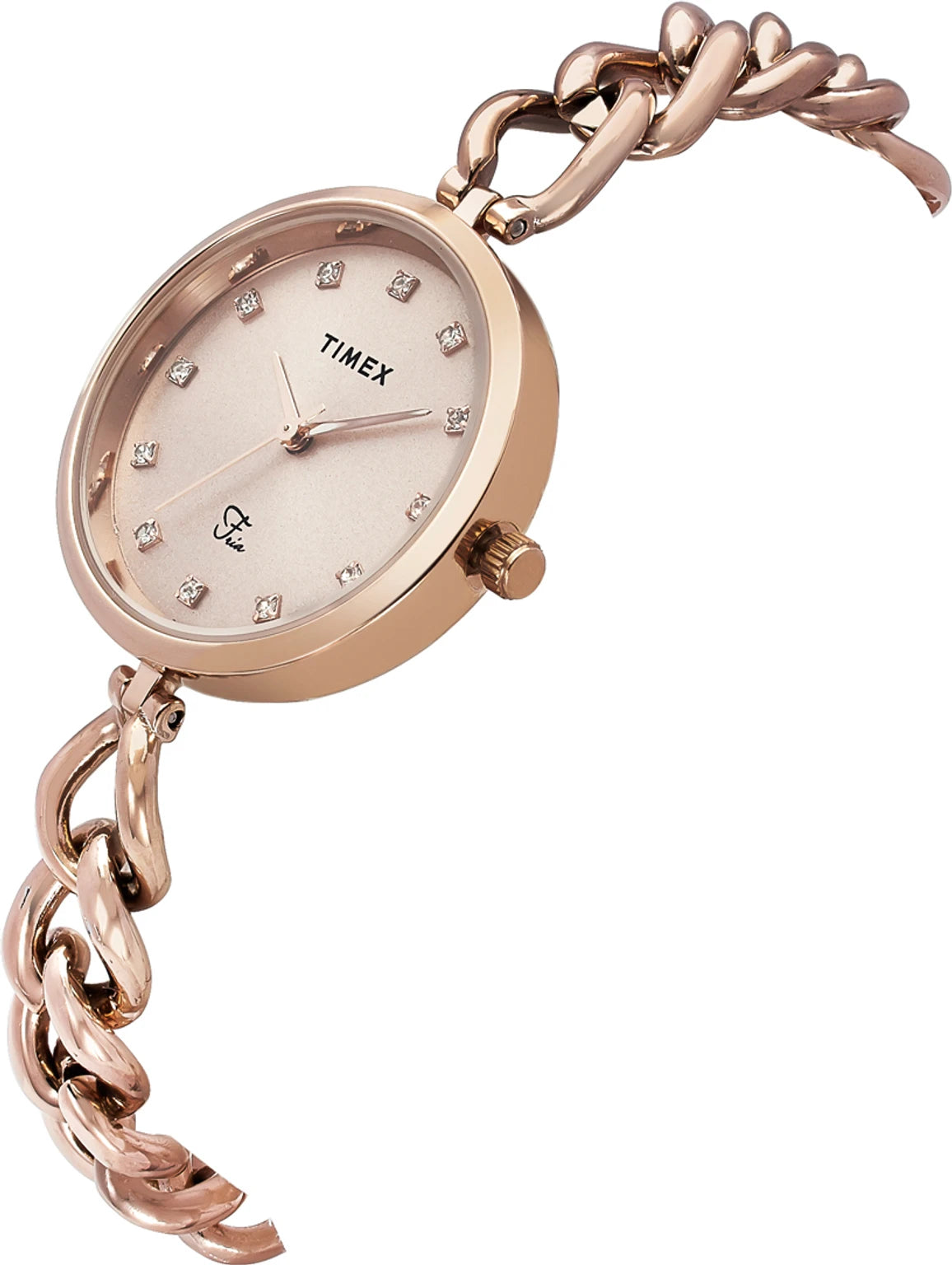 TIMEX Fria Round 30mm Rose Gold Dial Analog Watch  - For Women TWEL23803
