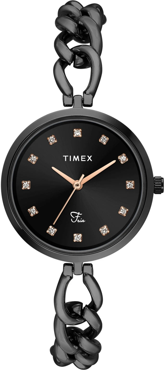 TIMEX Fria Round 30mm Black Dial Analog Watch  - For Women TWEL23804