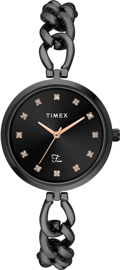 TIMEX Fria Round 30mm Black Dial Analog Watch  - For Women TWEL23804