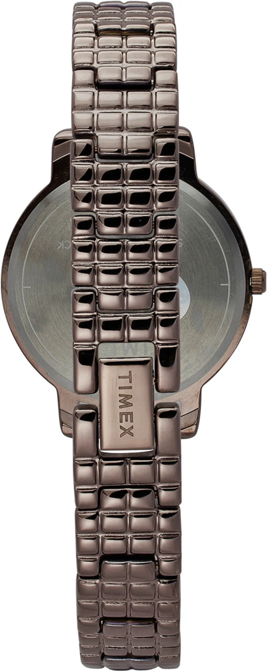 TIMEX Fria Round 34mm Brown Dial Analog Watch TWEL23903