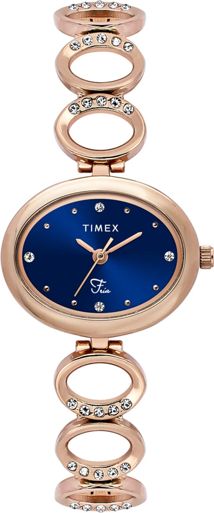 TIMEX Fria Blue Oval Dial Analog Women's Watch - TWEL24003