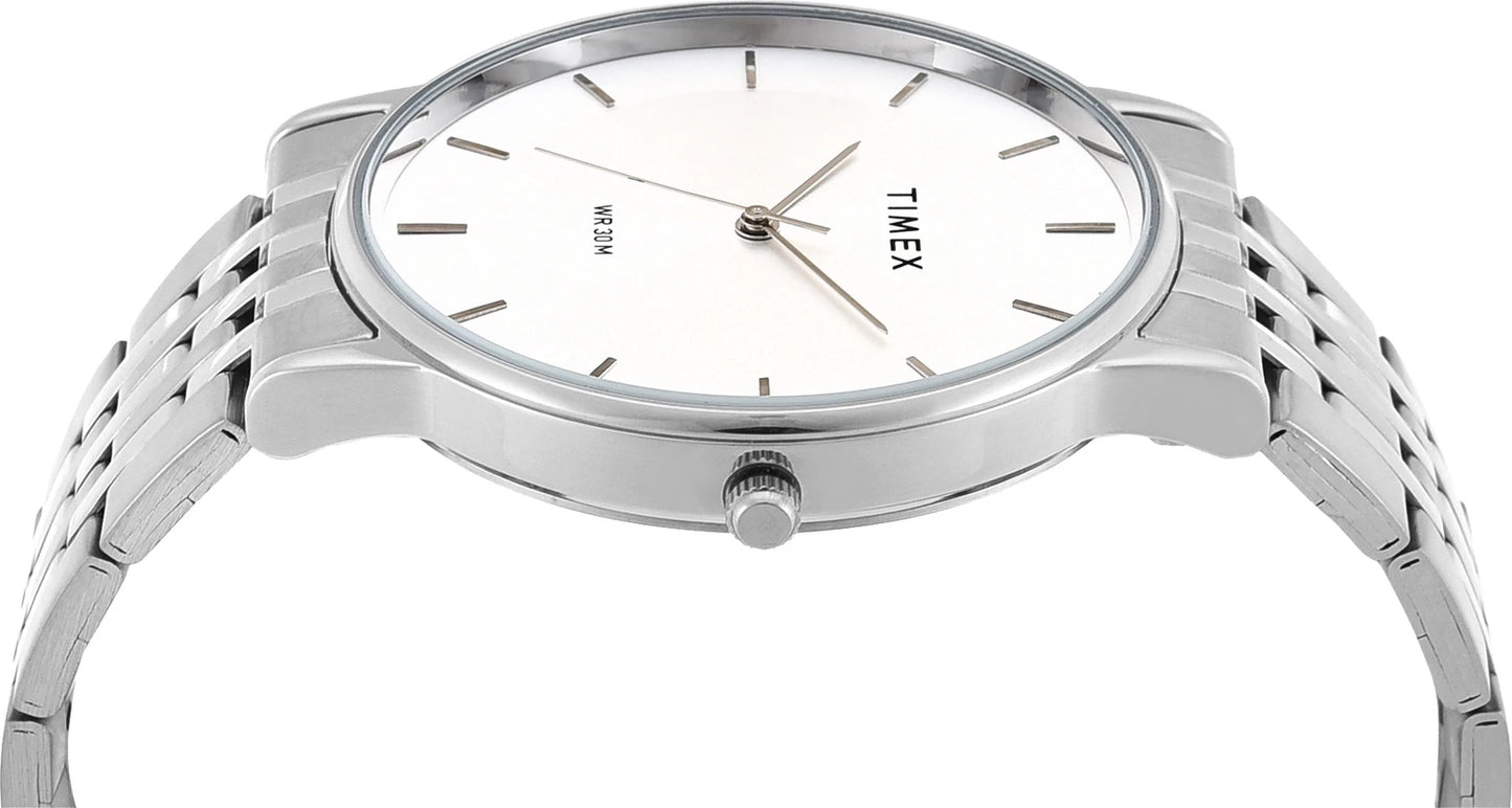 TIMEX Trendline Round 42mm Silver Dial Analog Watch  - For Men TWTG12000