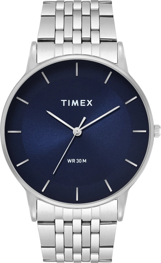TIMEX Trendline Round 42mm Blue Dial Analog Watch  - For Men TWTG12001