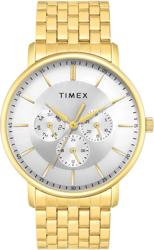 TIMEX Trendline Round 42mm Silver Dial Analog Watch  - For Men TWTG12807
