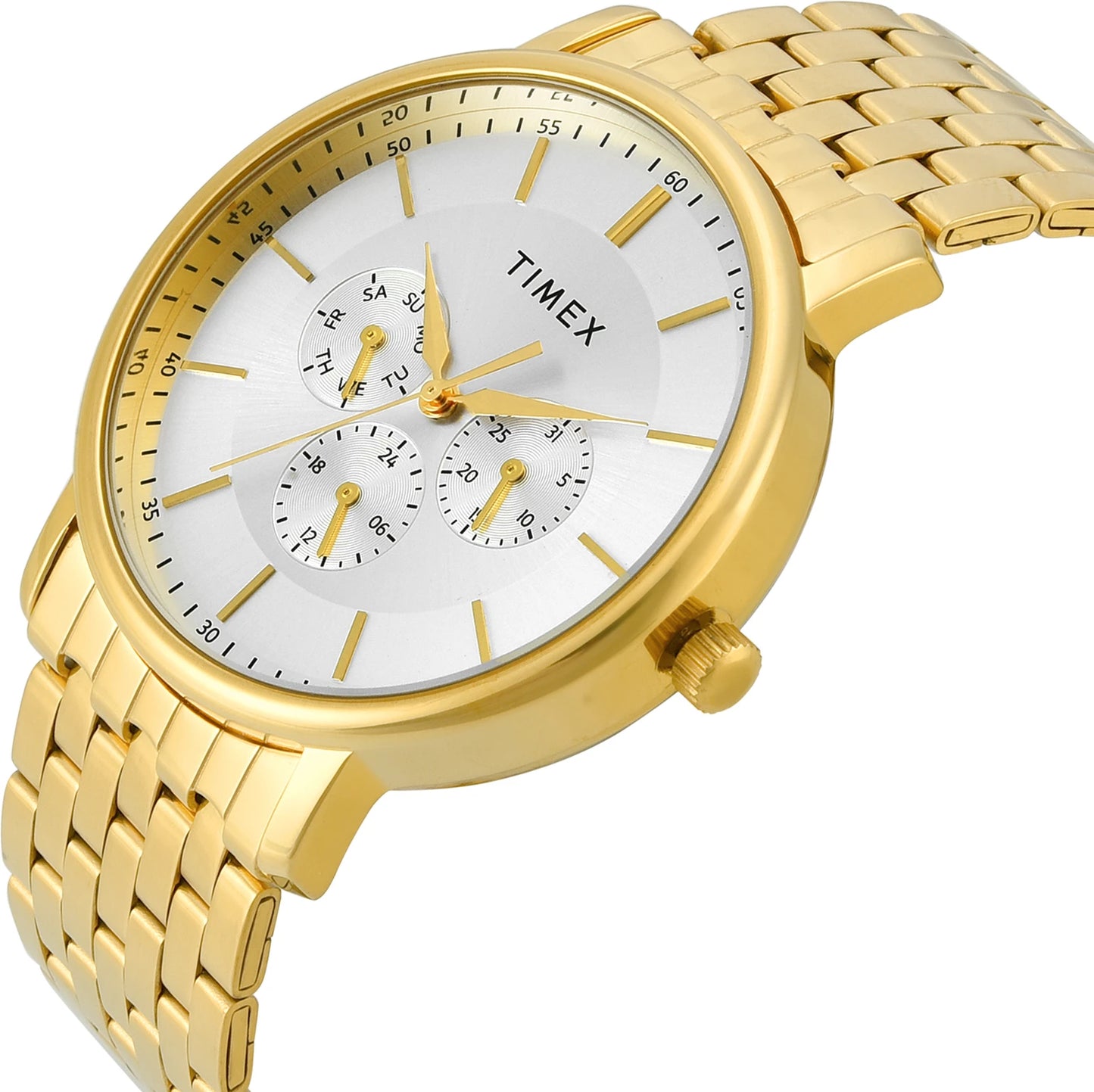 TIMEX Trendline Round 42mm Silver Dial Analog Watch  - For Men TWTG12807
