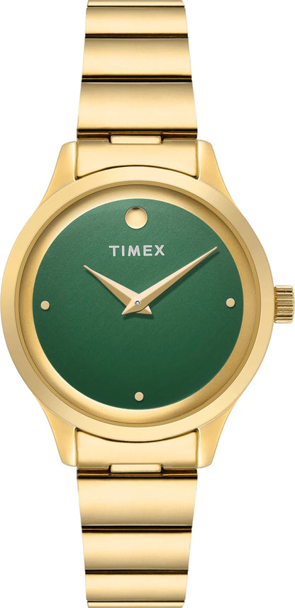 TIMEX Trendline Round 32mm Green Dial Analog Watch TWTL13702