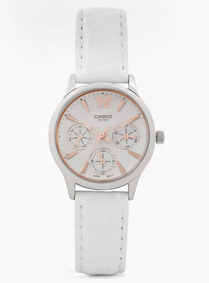 Casio Enticer Ladies Analog White Dial Women's Watch-LTP-2085L-7AVDF (A863)