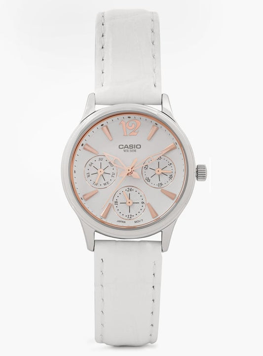 Casio Enticer Ladies Analog White Dial Women's Watch-LTP-2085L-7AVDF (A863)